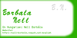borbala nell business card