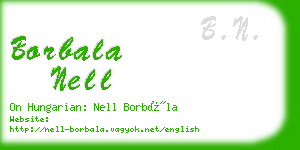 borbala nell business card